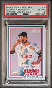 Brooklyn Brawler 1989 WWF Super Stars Of Wrestling #15 PSA 8 RARE POP 2 WWE - Picture 1 of 2