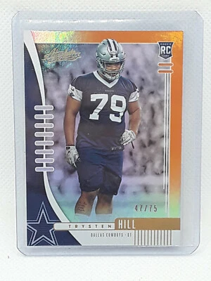 Trysten Hill 2019 Panini Absolute RC - ORANGE (47/75) - Dallas Cowboys - Image 1 of 2