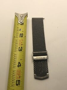 Fossil Watch Parts Stainless Steel Mesh Band   W/Clasp Dark Grey Tone GY262