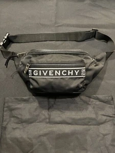 WILL TAKE MUCH LESS! GIVENCHY BLACK CROSSBODY WAIST BUM BAG FANNYPACK AUTHENTIC - Picture 1 of 24