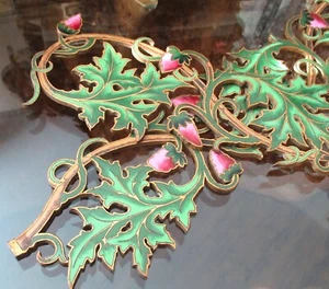 Vintage France Bronze Wine Rack Plaques Salvaged Hardware Vineyard Grapes Vines - Picture 1 of 20
