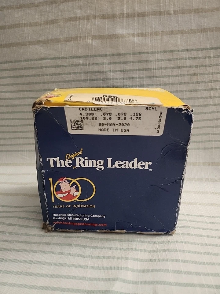Hastings 695 Piston Ring Set Cadillac V8 4.3 2.0 .078 109.22 4.75 - Image 1 of 1