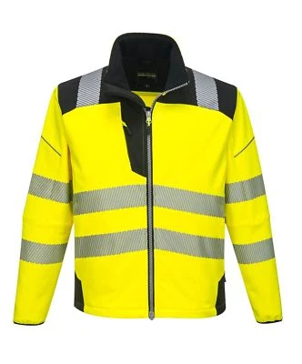 Portwest Vision HiVistex Pro Ref Tape Softshell Jacket Sizes S-6XL Class 3 T402* - Image 1 of 3