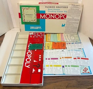 Complete !! 1961 Vintage Monopoly Board Game Real Estate Trading Card Property - Picture 1 of 12