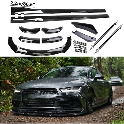 Front Bumper Spoiler Body Kit / Side Skirt/Strut Rods For Audi A4 A5 A6 A7 B7 - Image 1 of 4