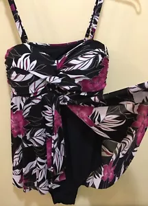 Shore Shapes NWOT ~ Full Coverage Tummy Control Swimsuit/ Bathing Suit Floral 12 - Picture 1 of 10