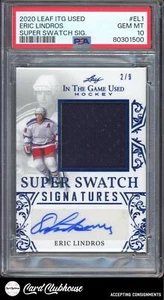 2020-21 Leaf ITG Used Super Swatch Signatures #EL1 Eric Lindros Auto /9 PSA 10 - Picture 1 of 2