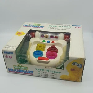 RARE Sesame Street Type 'N Light In Box Typewriter Matching Toy 1993 Headsmart - Picture 1 of 7