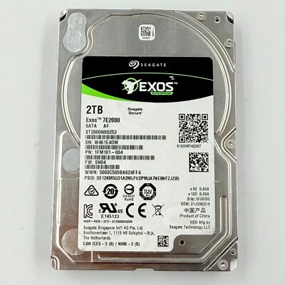 Seagate 2TB EXOS 7E2000 Enterprise ST2000NX0253 SATA Hard Drive - Image 1 of 4