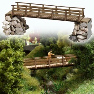 Busch # 1497 Wooden Foot Bridge w/Abutments Kit HO Scale - Picture 1 of 1