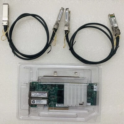 new HP NC523SFP 593742-001 593715-001 10Gb network card +2PCS SFP+ Cable - Image 1 of 4