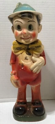 GRAN Figura de PINOCHO de Colección Años 40 - Personaje Walt Disney Chalk Chalkware Foto 1 de 4