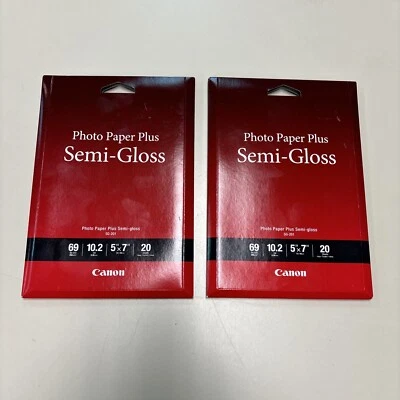 Canon Photo Paper Plus Semi-Gloss, Size 5" x 7", 20 sheets x 2 = 40 Sheets Total - Image 1 of 4