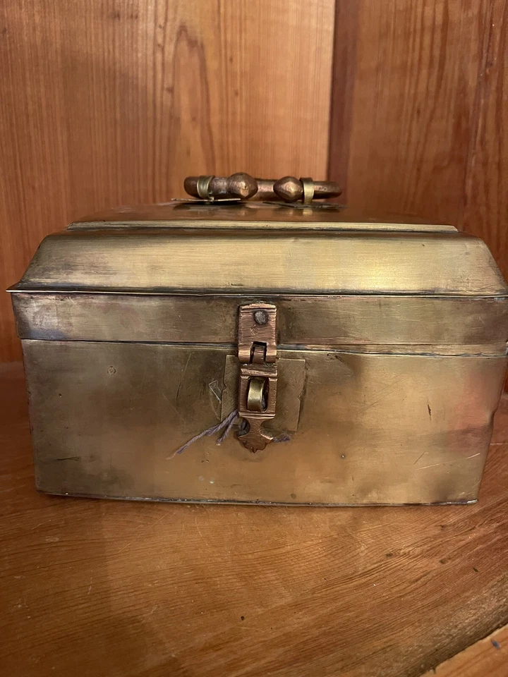Antique Brass Tea Caddy - Image 1 of 4