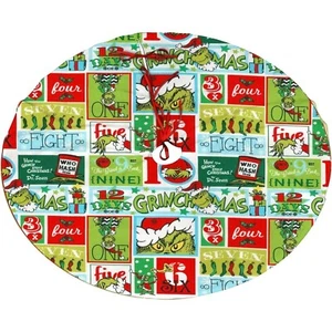 36” The Grinch Christmas Tree Skirt Multicolor Holliday Decorations Mat. New - Picture 1 of 3
