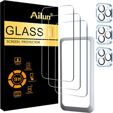 3 Pack Screen Protector for Iphone 15 Pro Max [6.7 Inch] + 3 Pack Camera Lens Pr