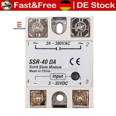 SSR-40DA Solid State Relay Module 25A DC3-32V Input AC24-380V Output - Bild 1 von 4