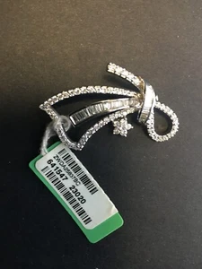 1.74CT 18K WHITE GOLD ROUND DIAMOND 28DT and 70DC BROOCH / PIN PENDANT NEW - Picture 1 of 3