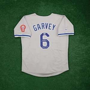 Steve Garvey signed 1981 Los Angeles Dodgers "81 WS CHAMPS" INSC Road Jersey BAS - Picture 1 of 6