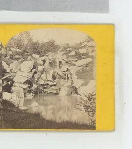 Central Park Waterfall NY New York Stereoview c1870 - Picture 1 of 3