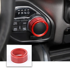 1x Red Gear Shift Switch Knob Trim Decor Ring for Dodge RAM 2018+ Aluminum Alloy - Picture 1 of 8