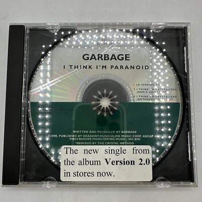Garbage I Think I'm Paranoid Promo CD Rare 1998 - Image 1 of 3