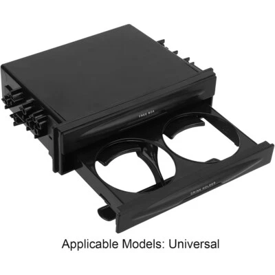 Black Double Din Dash Drink Cup Holder Radio Pocket Storage Box For Car SUV - Изображение 1 из 4