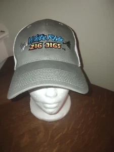 Grey and White - White River Zig Jigs Baseball Cap - Picture 1 of 12