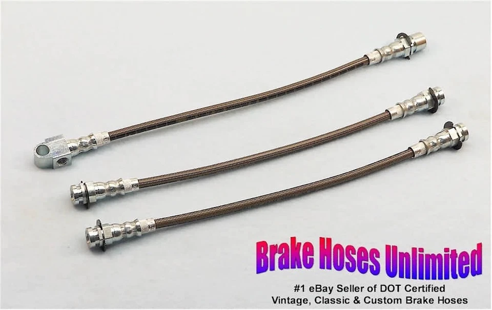 不锈钢制动软管套装 Oldsmobile F85 / Cutlass / 442,1967 - 前盘 — 第 1/1 张图片