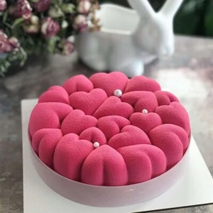 Molde de silicona amor corazón de San Valentín mousse pastel vela postre molde hágalo usted mismo - Imagen 1 de 4