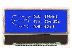 Écran NHD-C12832A1Z-NSW-BBW-3V3 : LCD graphique 128x32 STN négatif bleu 41,4x24 - Photo 1/1