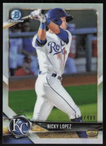 2018 Bowman Chrome REFRACTOR #BCP195 Nicky Lopez (/499) - FREE SHIP - Picture 1 of 2