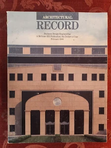 ARCHITECTURAL RECORD February 1986 Public Buildings Facilities - Picture 1 of 1