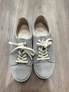 Ecco Soft 7 Grey Rose Women Size 7 Leather Lace Up Sneaker Shoes Casual Comfy - Picture 1 of 8