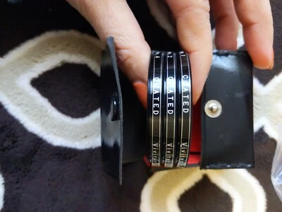 Vivitar Close-Up Lens 55mm Coated No.1, 2, 4 Macro Filter Set & Black case. C3 - Image 1 of 3