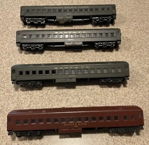Vintage HO Scale Set of 4 Santa Fe/Southern Pacific/Boston Cars Red/Green EX++ - Picture 1 of 5