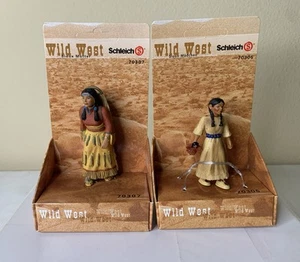 Lote de figuras Schleich Salvaje Oeste madre e niña indias sioux raras NUEVO - Imagen 1 de 7