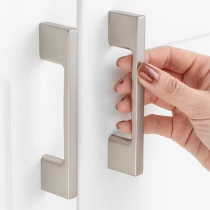 10 Pack 3 Inch Hole Centers, Brushed Nickel Cabinet Pulls Satin Nickel Cabine... - Picture 1 of 6