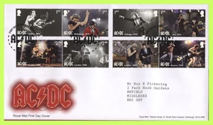 G.B. 2025 AC - DC set on Royal Mail First Day Cover, Glasgow - Picture 1 of 1