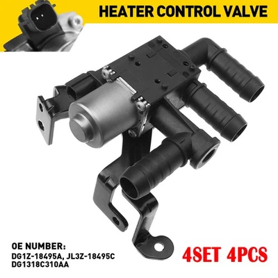 4PC Heater Control Valve DG1Z18495A for Ford Edge F-150 2018-2020 Taurus L4 2.0L - Image 1 of 4