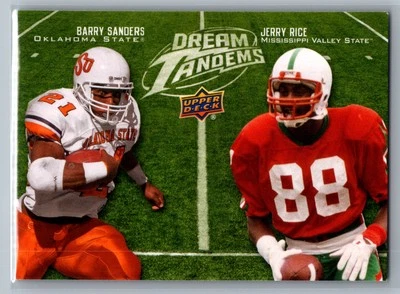 Barry Sanders & Jerry Rice 2011 Upper Deck Dream Tandems #DT-4 - Image 1 of 2