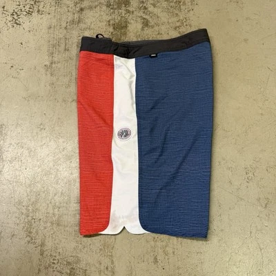Rip Curl Mirage Boardshorts Men’s 36 Red White Blue USA Surf Swim Trunks Dolphin - Image 1 of 4