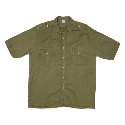 IMAGE Mens Denim Shirt Green 2XL - Image 1 of 4