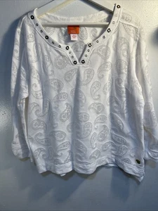 Hearts Of Palm Damen Tunika weiß XL S149 - Bild 1 von 5