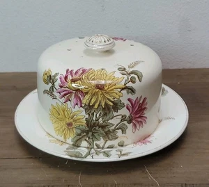 Alfred Bullock & Co Staffordshire Hanley England Vintage Covered Cheese Dish - Picture 1 of 10