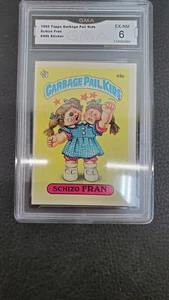 1985 Topps Garbage Pail Kids Sticker Set-Break # 49b Schizo Fran GMA 6 NM - Bild 1 von 5