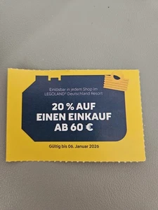 Legoland 20% Rabatt auf einen Einkauf ab 60€ - Gutschein/Coupon/Bonusknaller - Bild 1 von 1