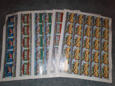 LOTE 5 HOJAS DE ESTAMPILLAS VINTAGE 1988 ST. VINCENT DISNEY 125 ESTAMPILLAS EN MUY BUEN ESTADO NH MICKEY TRAIN Foto 1 de 4