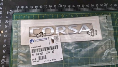 NEW VAUXHALL CORSA CHROME BADGE EMBLEM - 9829773080 GENUINE  - Image 1 of 2