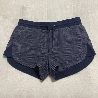 Pantalones Cortos de Lino Athleta Beachside Bali Talla 10 Azul Marino Informales Boho Playa Foto 1 de 4